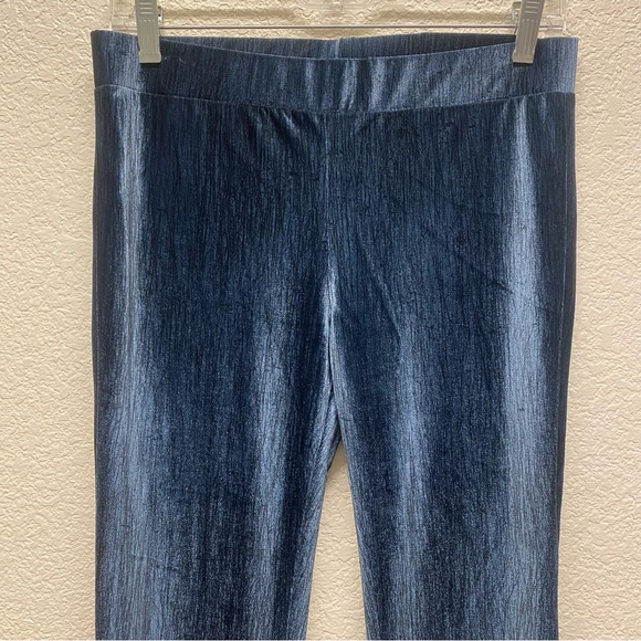 ASTARS Nashville Bell Midnight Velour Velvet Flare Pants Long Blue Small NWT - Picture 5 of 12
